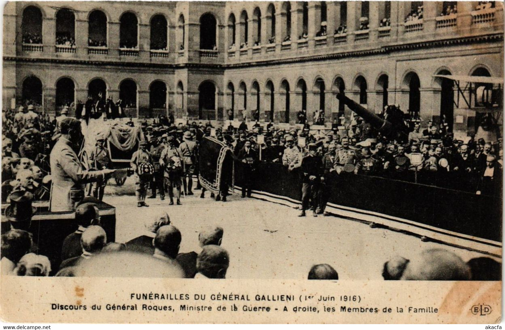 CPA PARIS Funérailles Du Général GALLIENI Discours (305469) - Funérailles