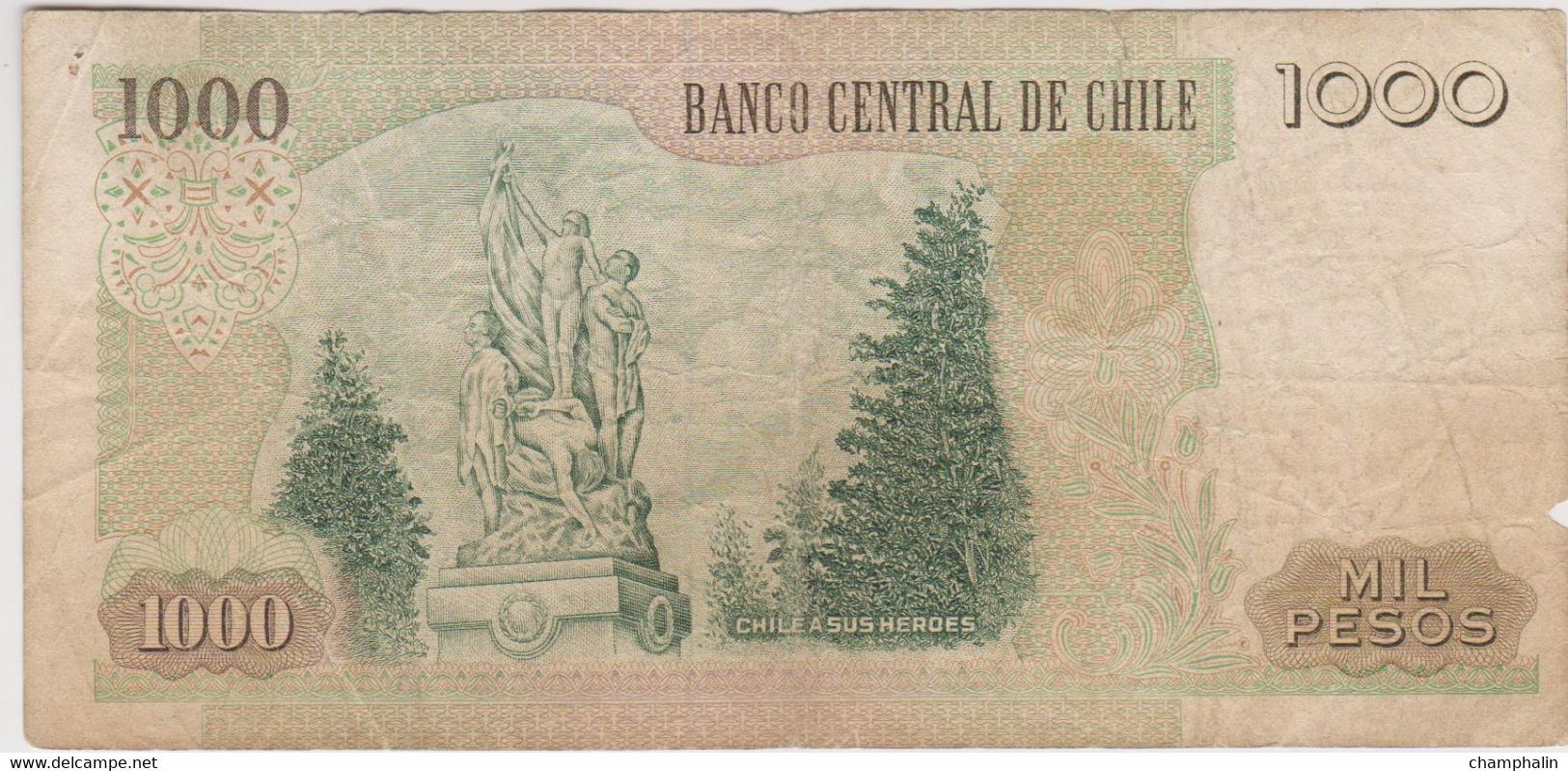 Chili - Billet De 1000 Pesos - Ignacio Carrera Pinto - 1990 - P154c - Chili