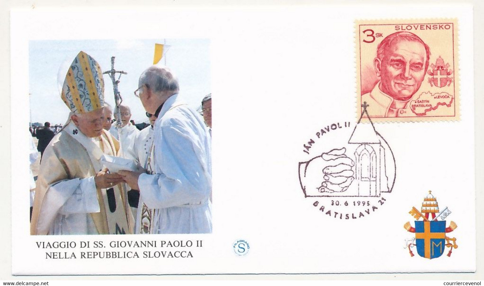 SLOVAQUIE - 9 Enveloppes Illustrées - Voyage Du Pape Jean Paul II En Slovaquie - 1995 - Cartas & Documentos