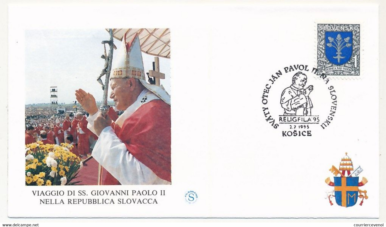 SLOVAQUIE - 9 enveloppes illustrées - Voyage du Pape Jean Paul II en Slovaquie - 1995