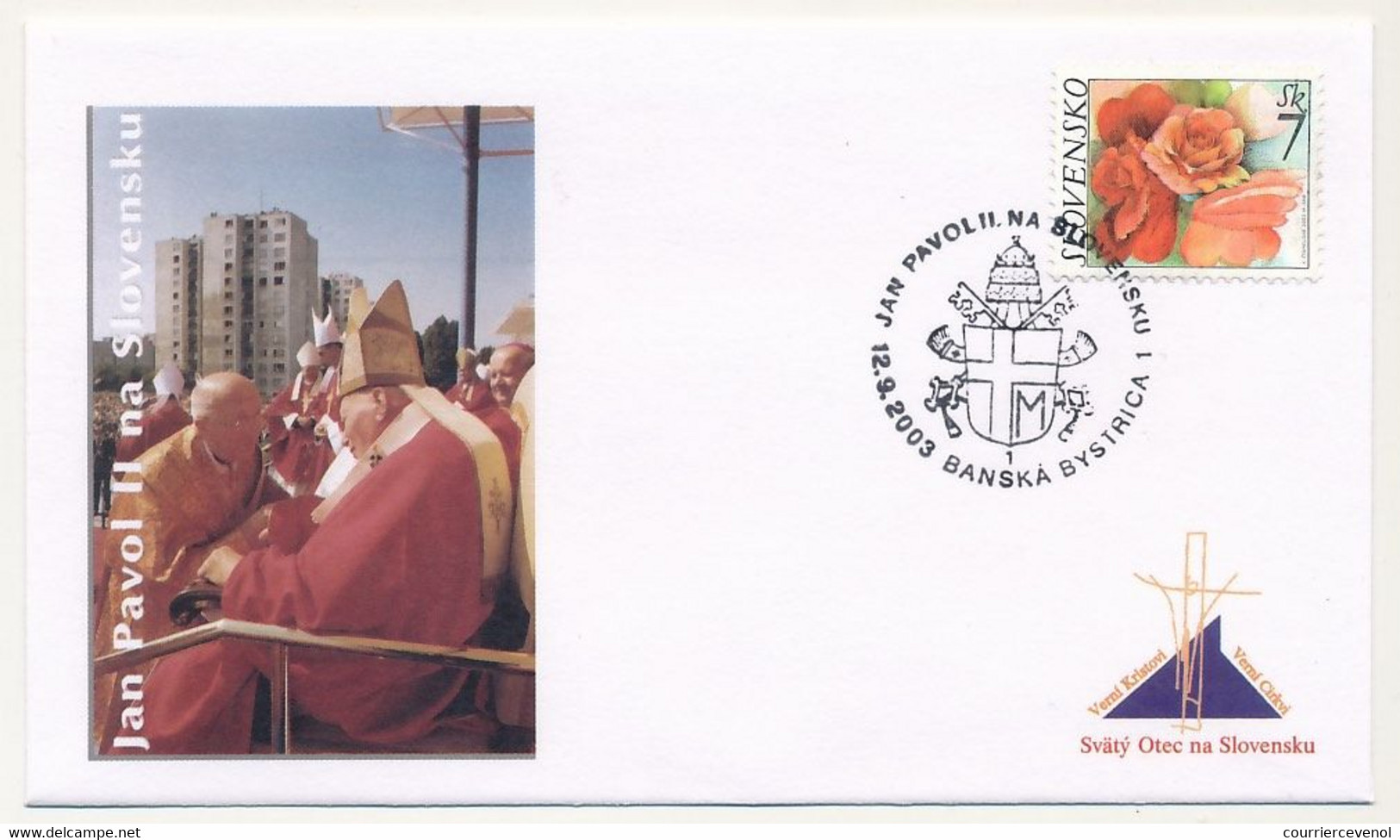 SLOVAQUIE - 6 Enveloppes Illustrées - Voyage Du Pape Jean Paul II En Slovaquie - 2003 - Storia Postale