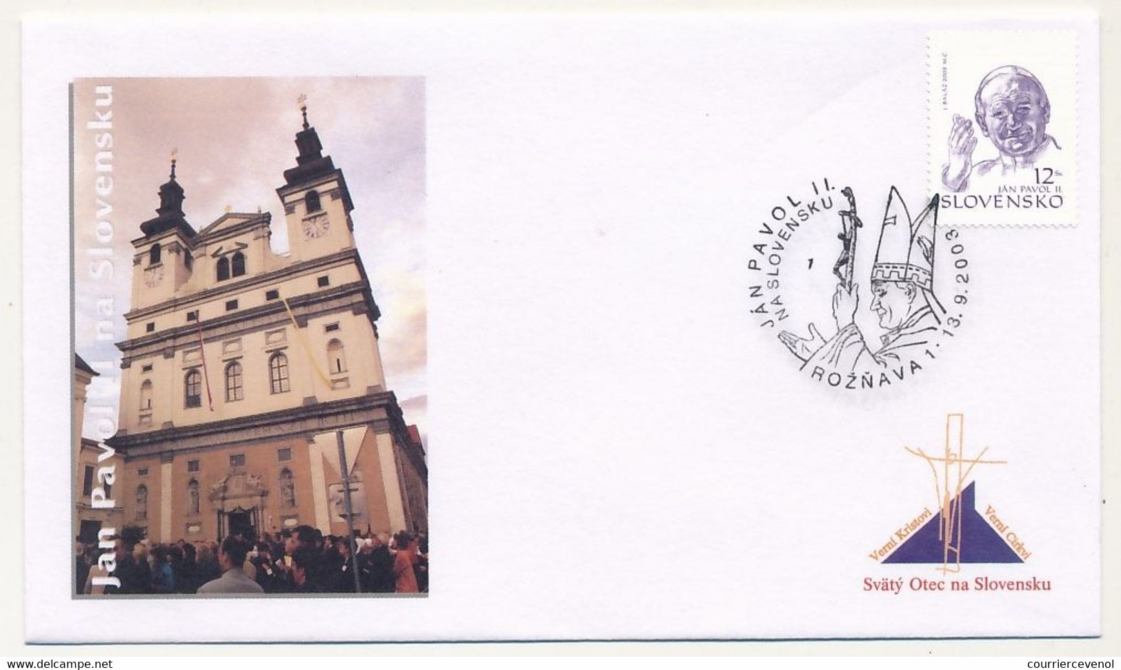 SLOVAQUIE - 6 Enveloppes Illustrées - Voyage Du Pape Jean Paul II En Slovaquie - 2003 - Storia Postale