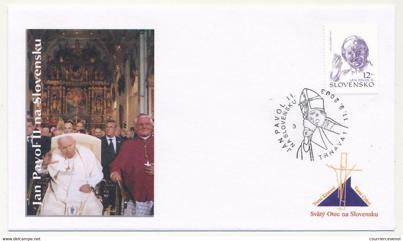 SLOVAQUIE - 6 Enveloppes Illustrées - Voyage Du Pape Jean Paul II En Slovaquie - 2003 - Cartas & Documentos