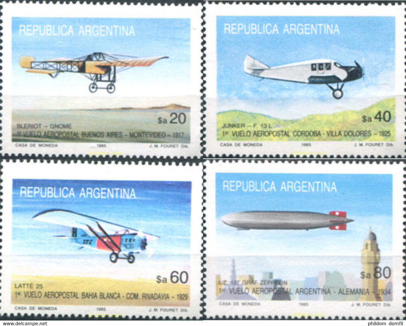 620023 MNH ARGENTINA 1985 ARGENTINA 85. EXPOSICION FILATELICA INTERNACIONAL - Usati