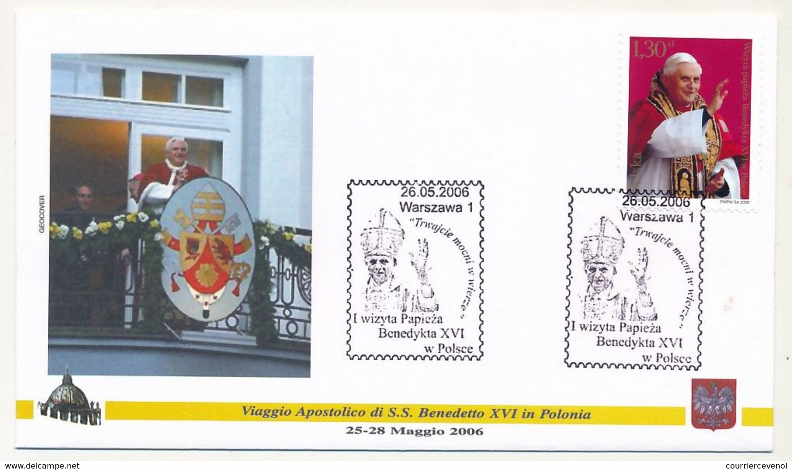 POLOGNE - 7 Enveloppes Illustrées - Voyage Du Pape Benoit XVI En Pologne - Mai 2006 - Dont Auschwitz-Birkenau - Storia Postale