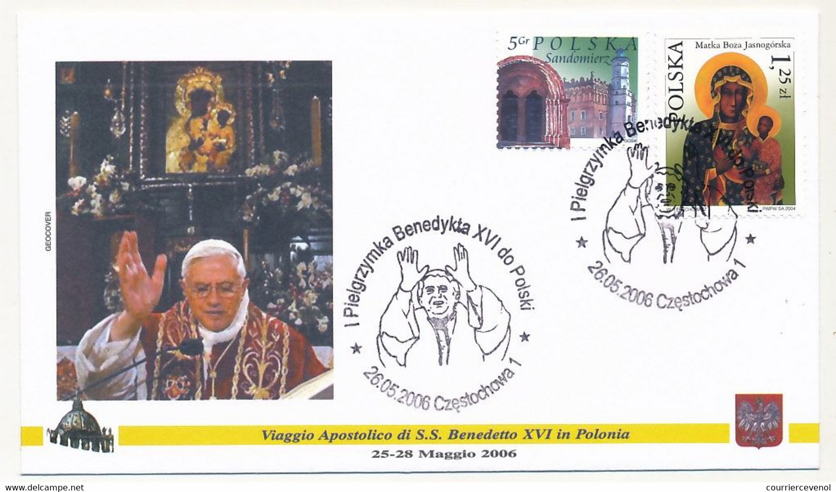 POLOGNE - 7 Enveloppes Illustrées - Voyage Du Pape Benoit XVI En Pologne - Mai 2006 - Dont Auschwitz-Birkenau - Brieven En Documenten