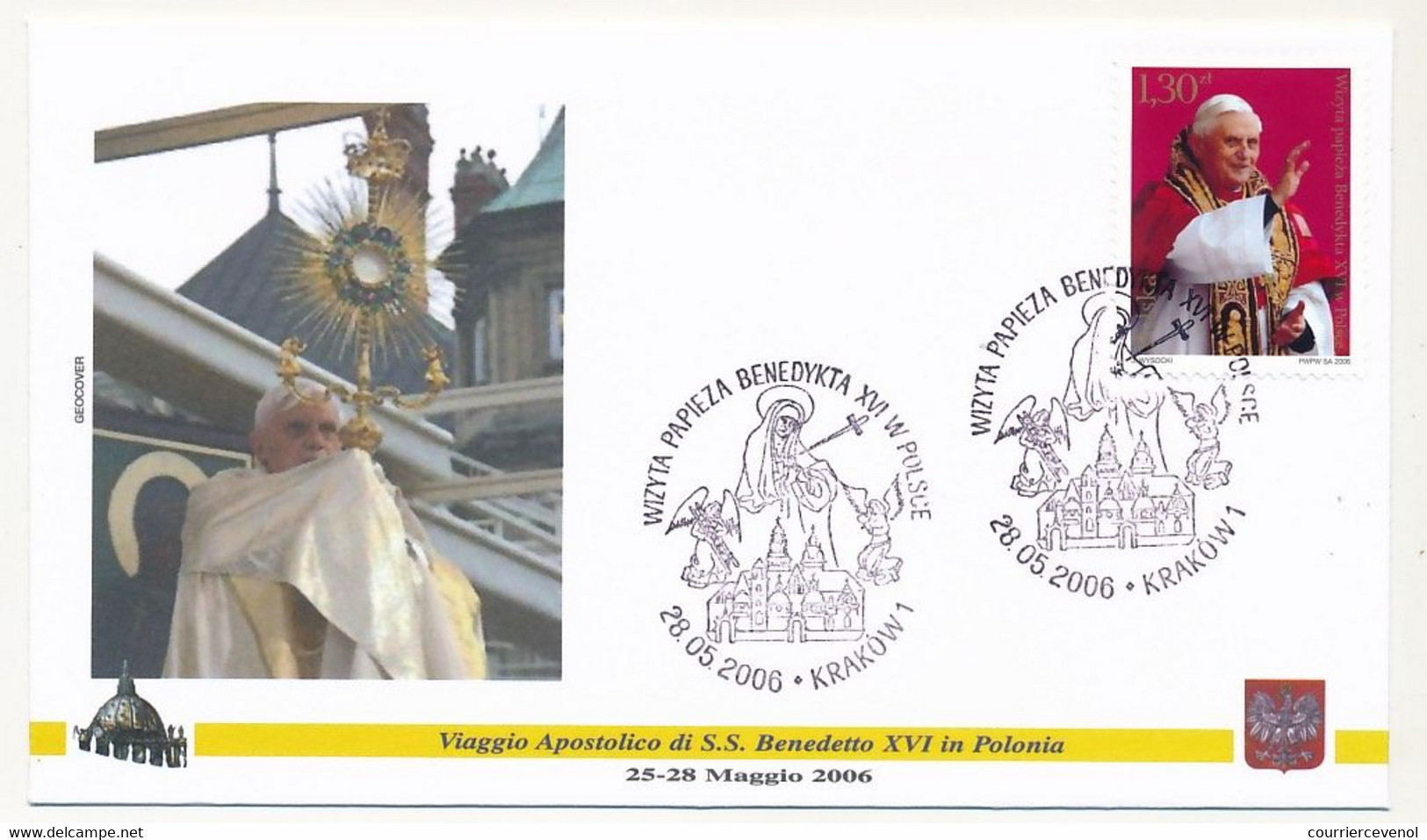 POLOGNE - 7 enveloppes illustrées - Voyage du Pape Benoit XVI en Pologne - Mai 2006 - dont Auschwitz-Birkenau