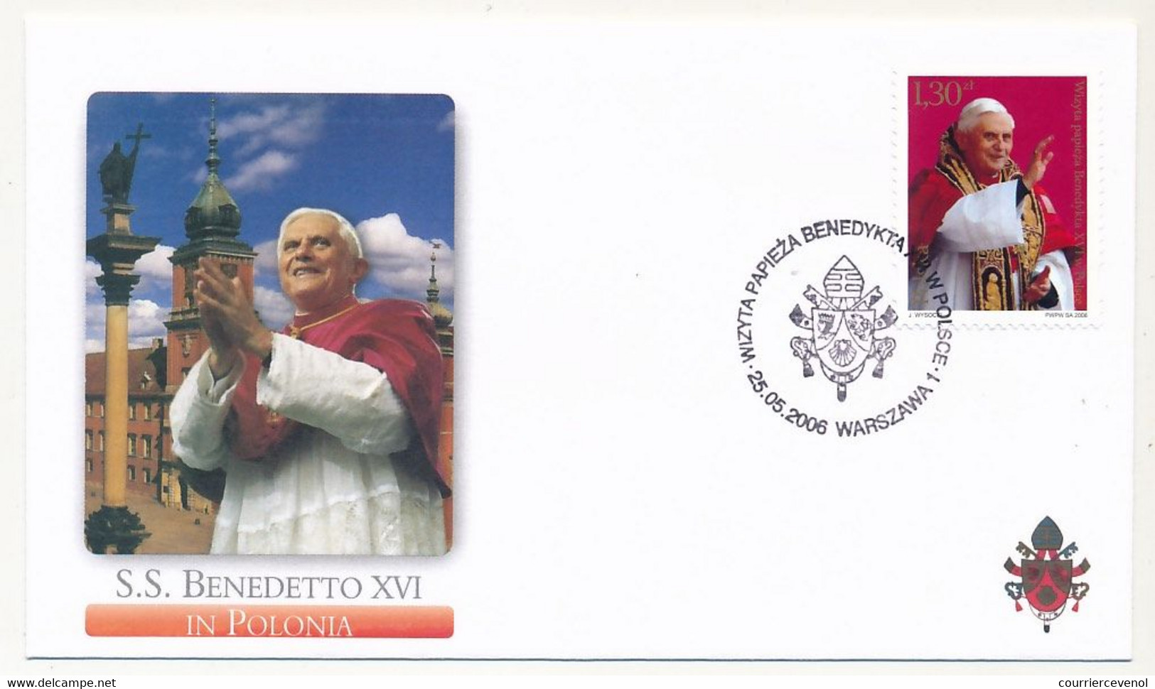 POLOGNE - 6 Enveloppes Illustrées - Voyage Du Pape Benoit XVI En Pologne - Mai 2006 - Storia Postale