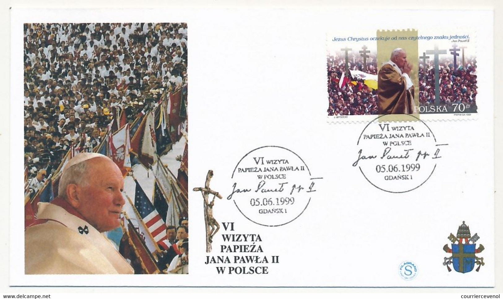 POLOGNE - 8 Enveloppes Illustrées - Voyage Du Pape Jean Paul II En Pologne - Juin 1999 - Covers & Documents