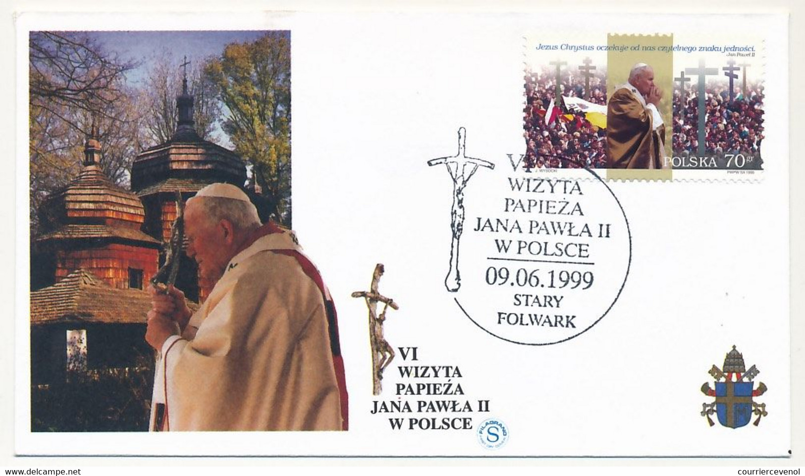 POLOGNE - 8 Enveloppes Illustrées - Voyage Du Pape Jean Paul II En Pologne - Juin 1999 - Lettres & Documents