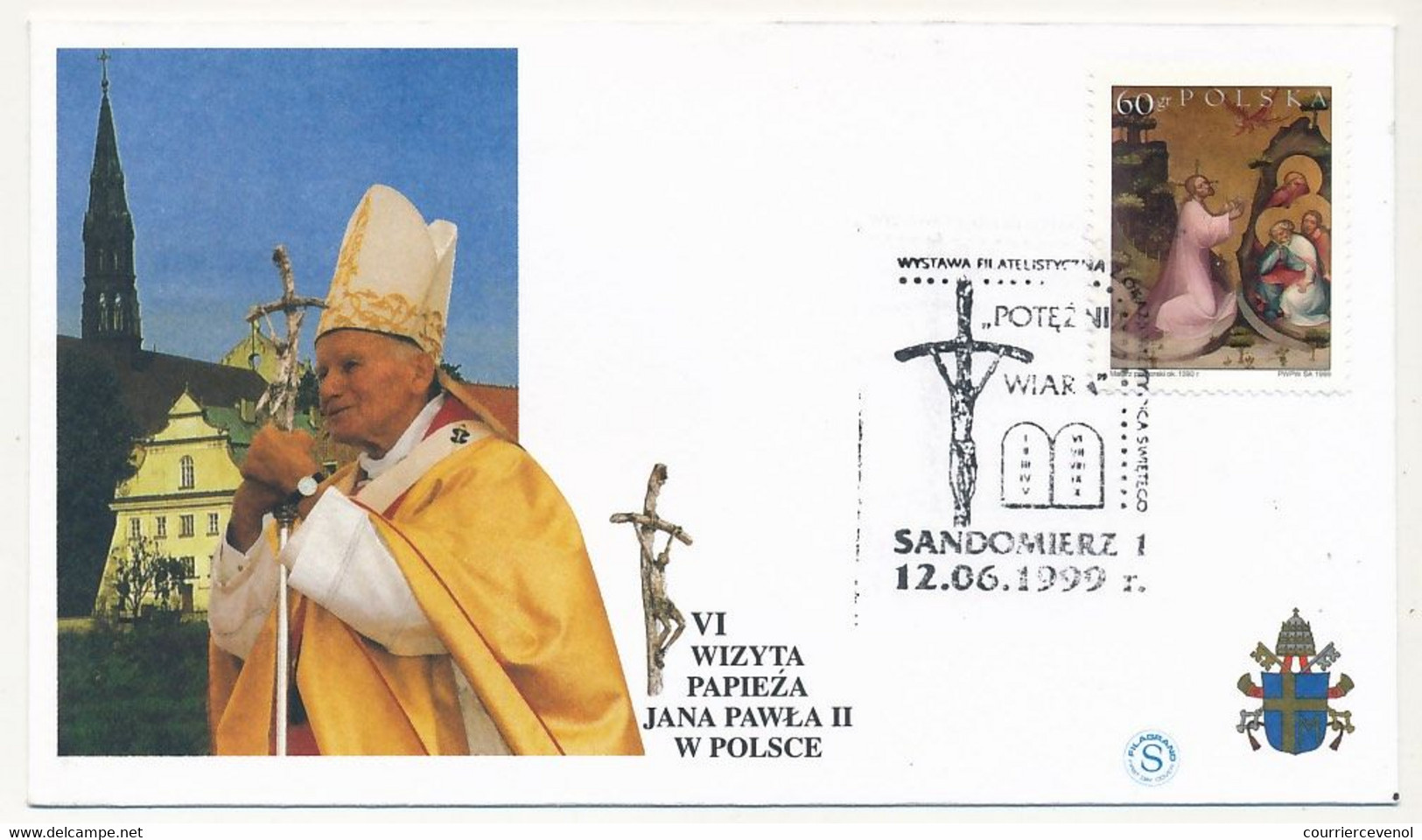POLOGNE - 8 enveloppes illustrées - Voyage du Pape Jean Paul II en Pologne - Juin 1999