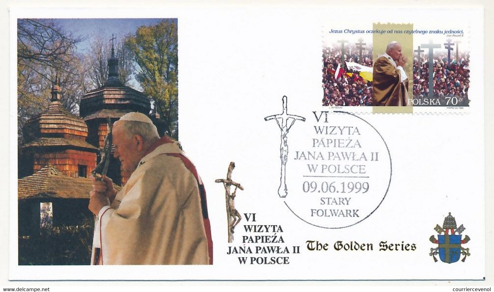 POLOGNE - 2 Enveloppes Illustrées - Voyage Du Pape Jean Paul II En Pologne - Juin 1999 - Christianisme