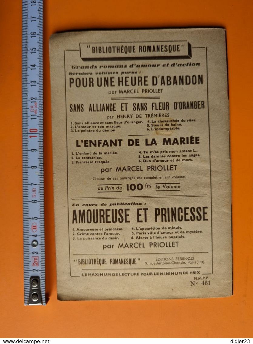 MON ROMAN D'AMOUR AUX PIEGES DE L'AMOUR 461 - Ferenczi