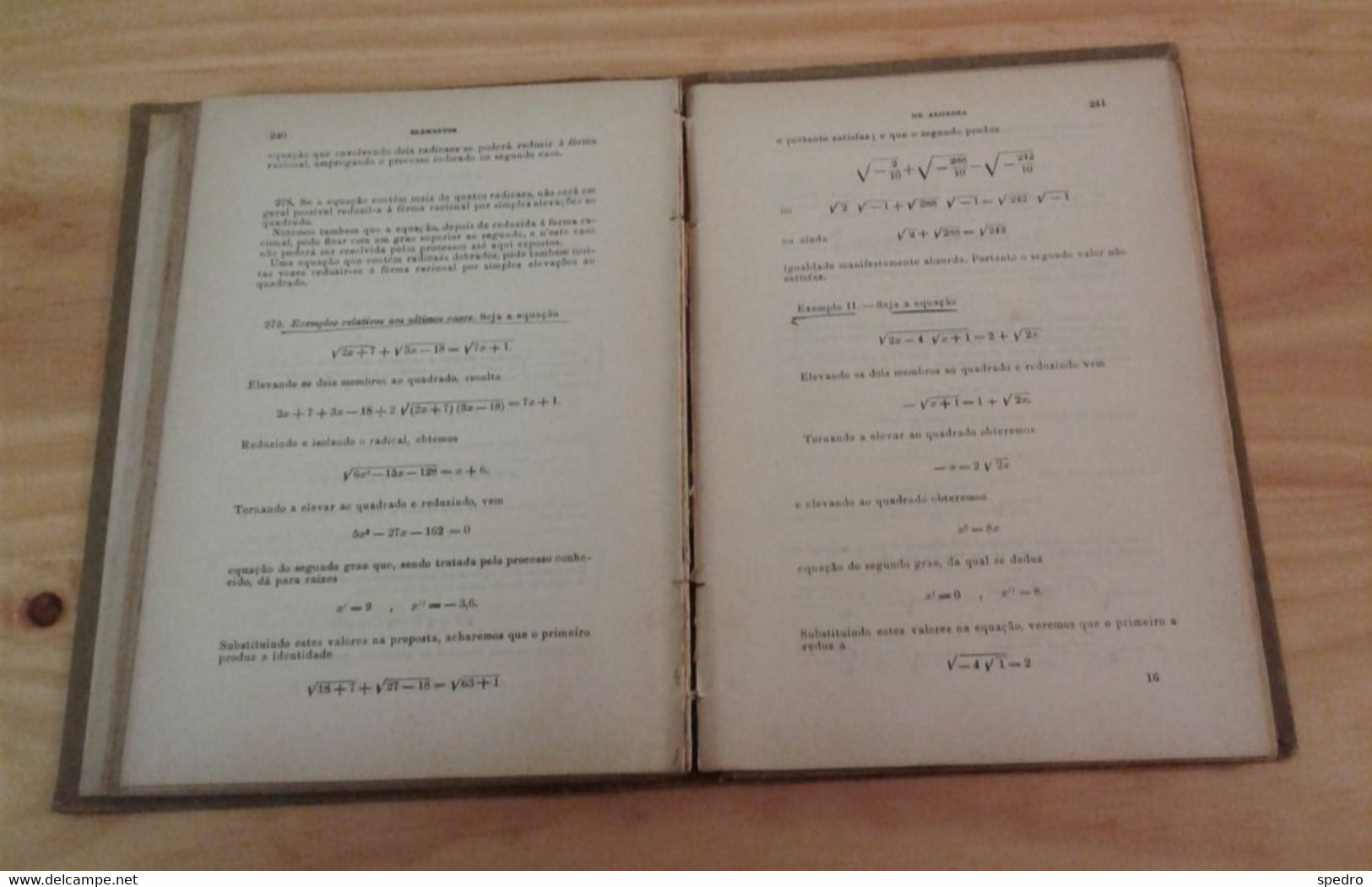 Portugal 1914 Elementos de algebra Augusto José da Cunha 12.ª edição  António Maria Pereira Livraria Editora Lisboa