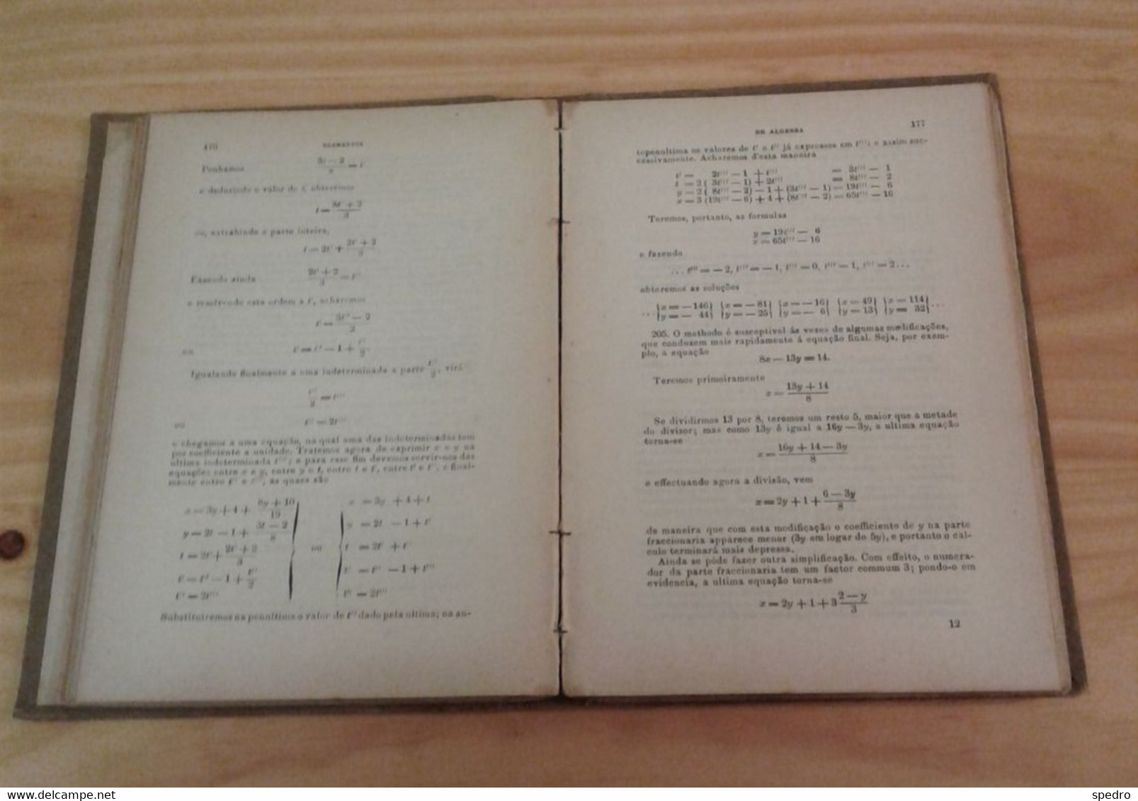 Portugal 1914 Elementos de algebra Augusto José da Cunha 12.ª edição  António Maria Pereira Livraria Editora Lisboa