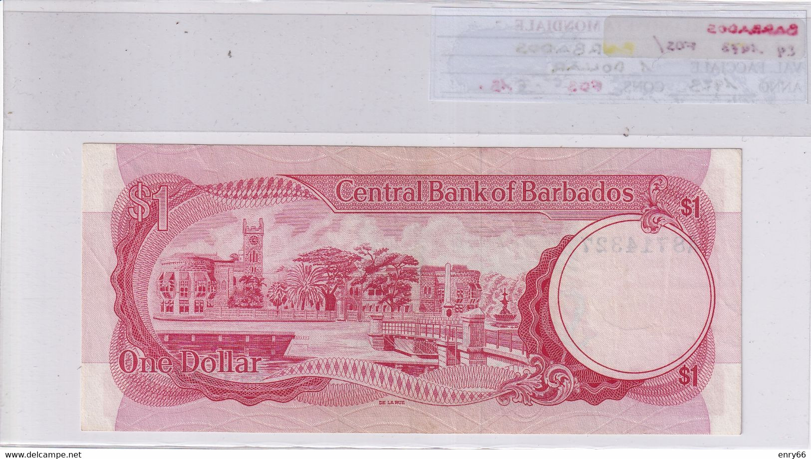 BARBADOS 1 DOLLAR 1975 P29 - Barbados