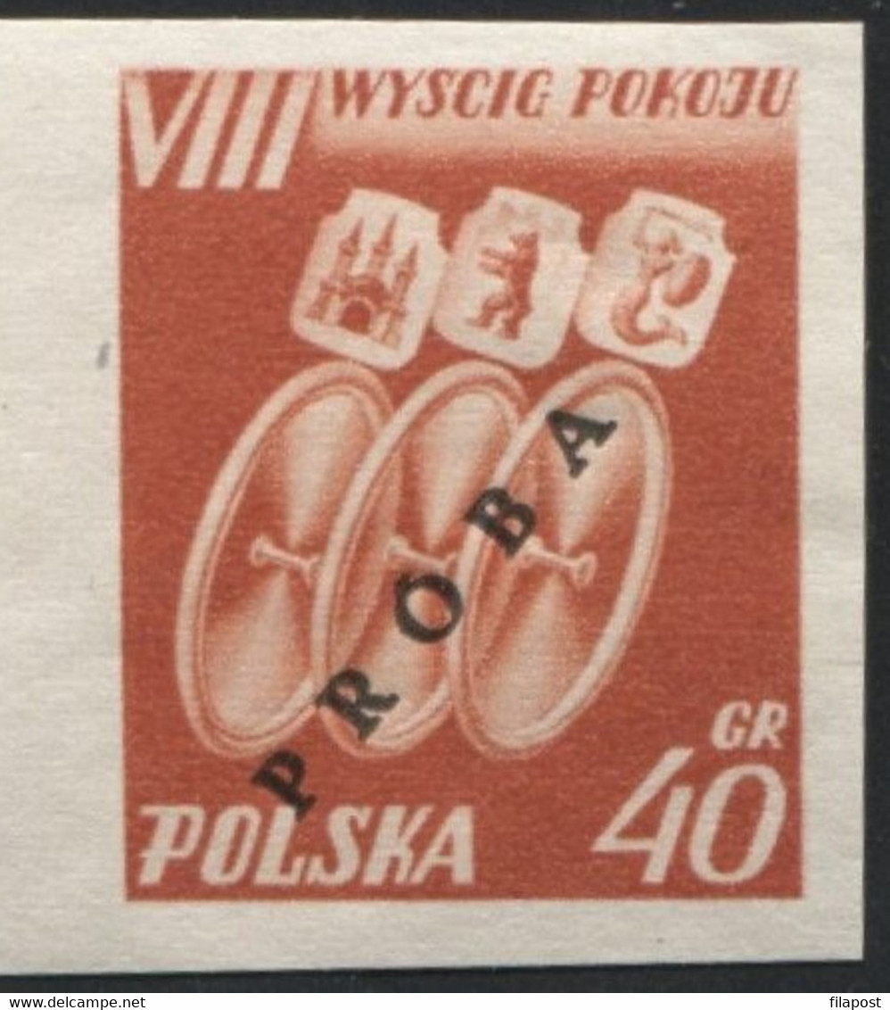 Poland 1955, Mi 905/6 VIII International Cycling Peace Race Original Proof Colour Guarantee PZF Expert Korszeń MNH** P30 - Ensayos & Reimpresiones