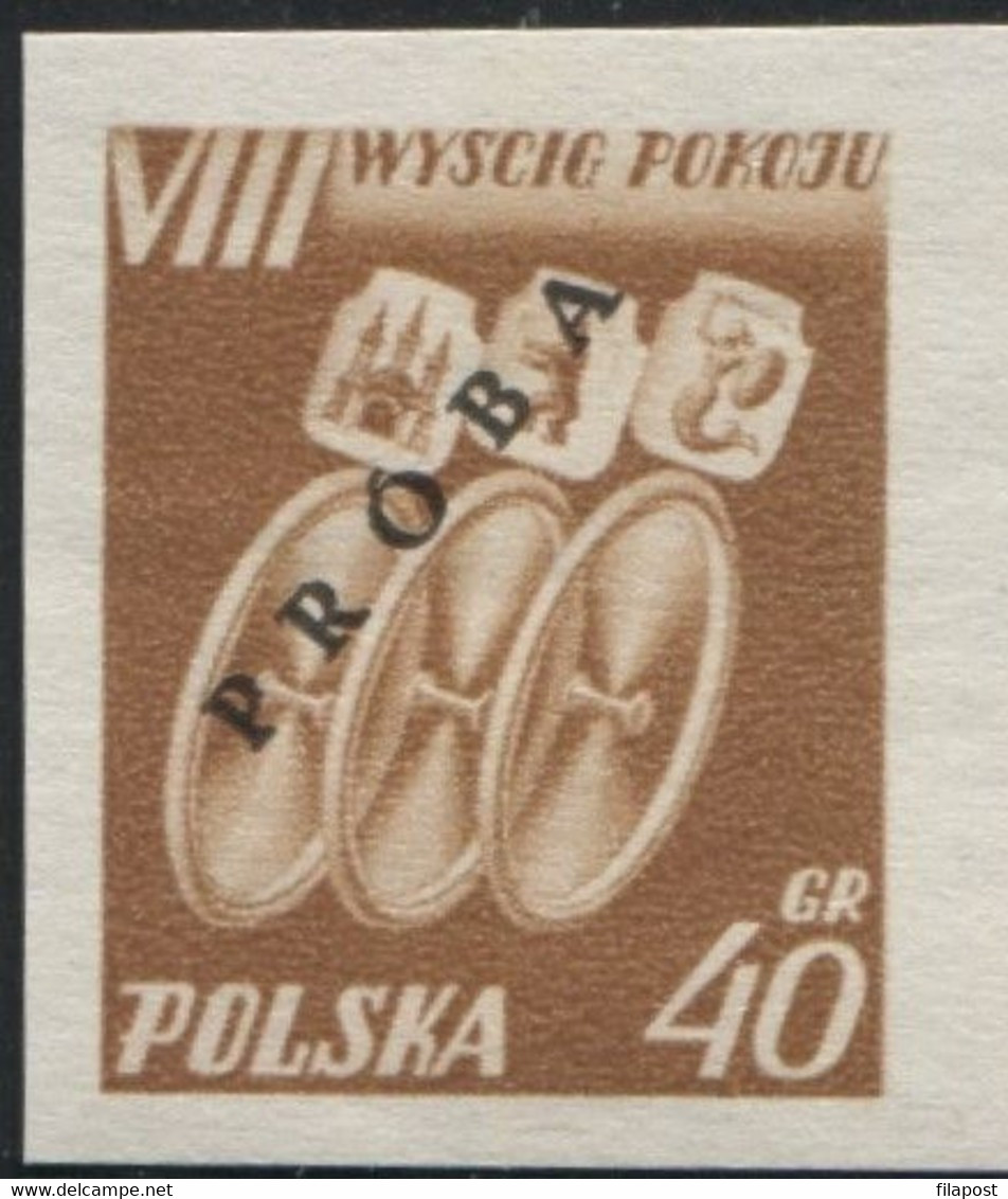 Poland 1955, Mi 905/6 VIII International Cycling Peace Race Original Proof Colour Guarantee PZF Expert Korszeń MNH** P30 - Ensayos & Reimpresiones