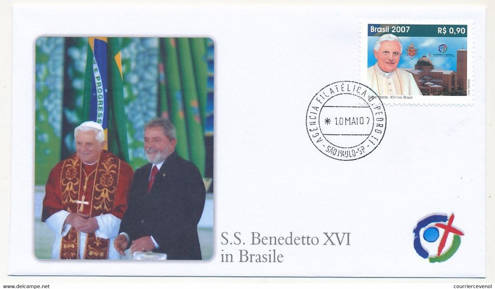 BRESIL - 7 Enveloppes Illustrées - Voyage Du Pape Benoit XVI Au Brésil - 2007 - Storia Postale