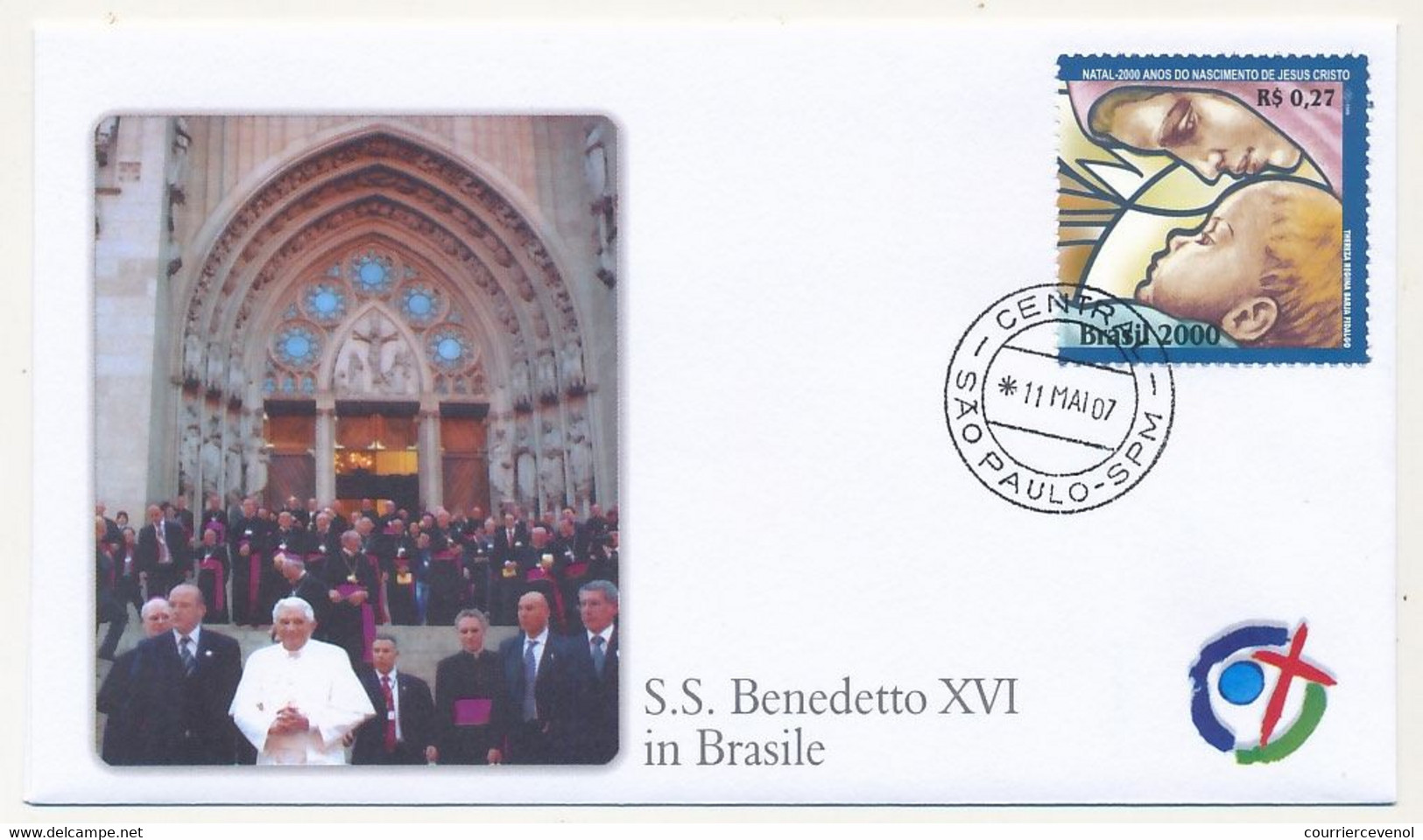 BRESIL - 7 Enveloppes Illustrées - Voyage Du Pape Benoit XVI Au Brésil - 2007 - Storia Postale