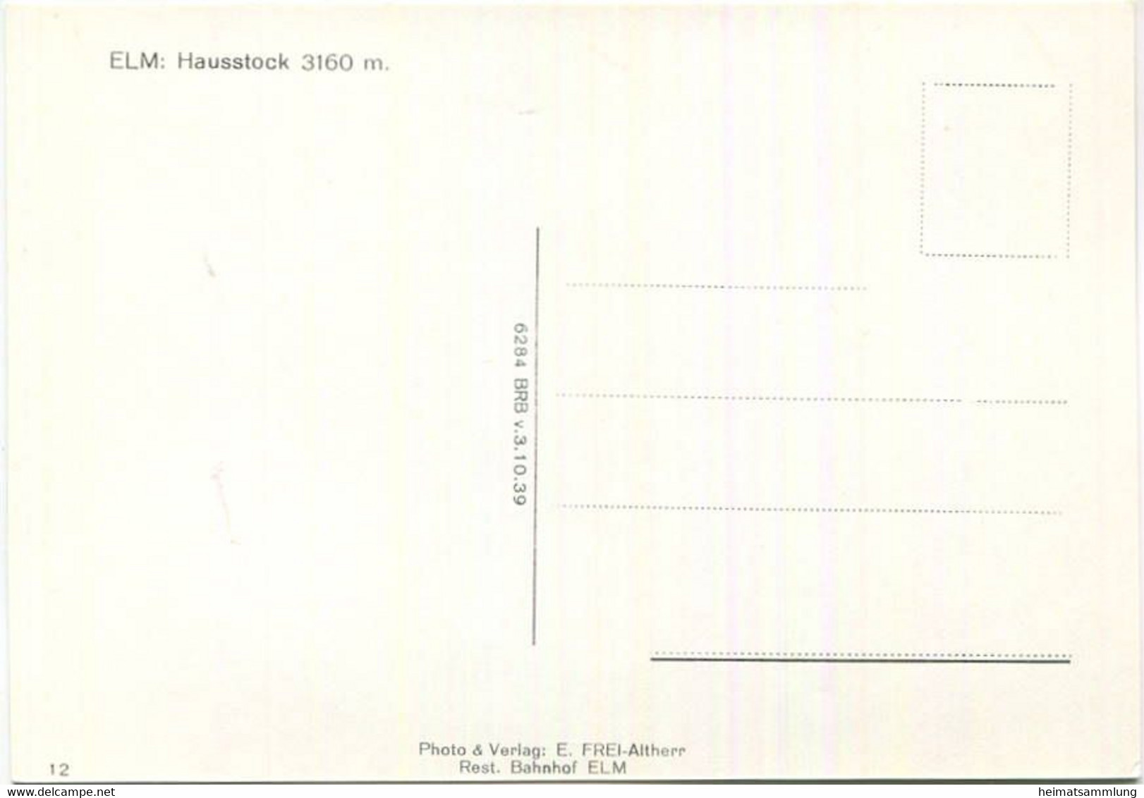 Elm - Hausstock - Geissen Ziegen - Foto-AK Grossformat - Verlag E. Frei-Altherr Elm - Elm