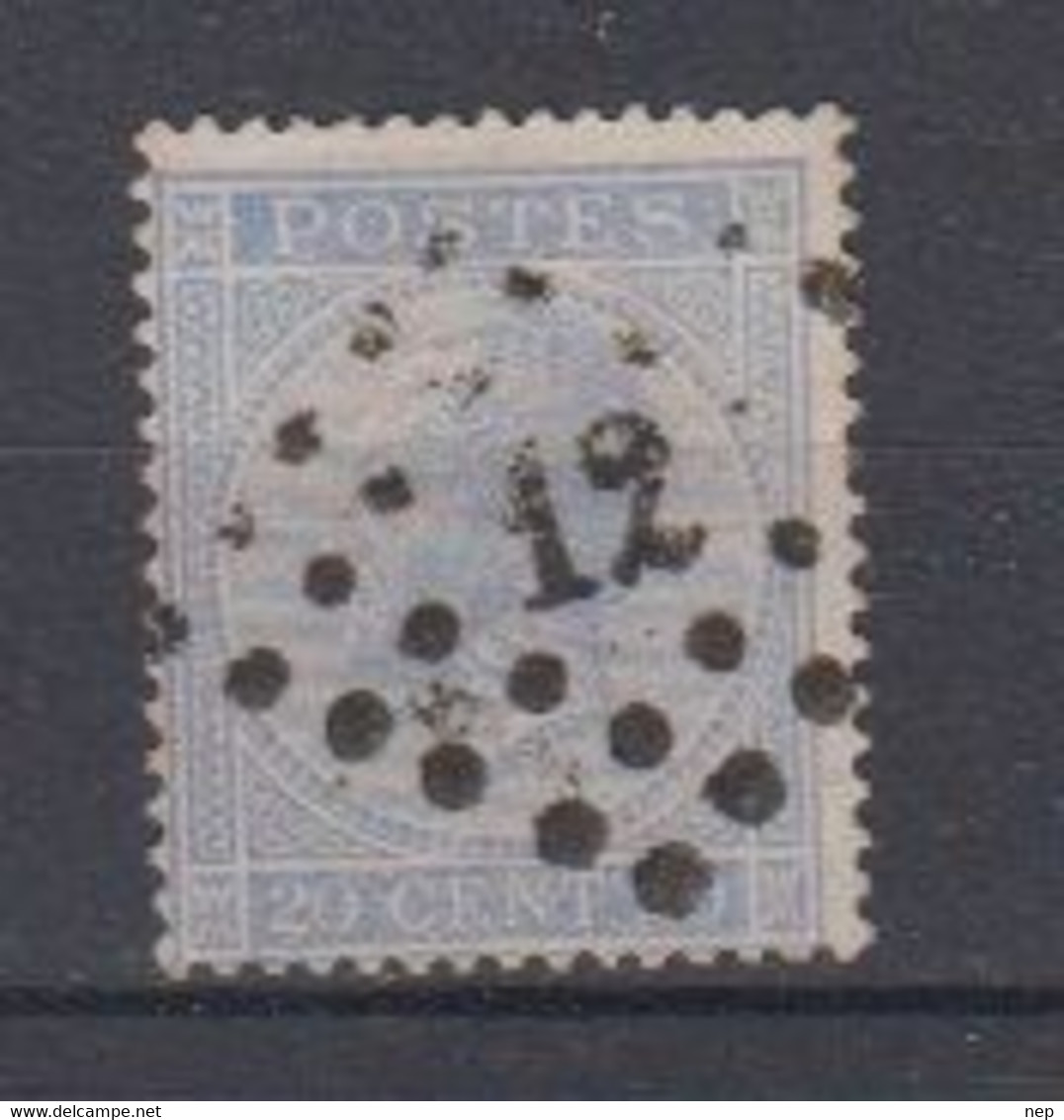 BELGIË - OBP - 1865/66 - Nr 18A  (PT 12 - (ANVERS) - Coba + 1.00 € - Puntstempels