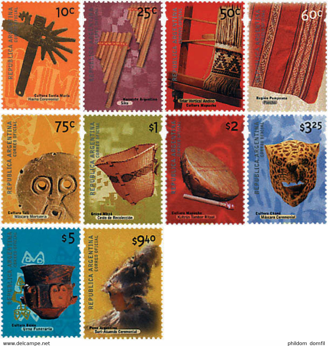 99230 MNH ARGENTINA 2000 OBJETOS TRADICIONALES - Oblitérés