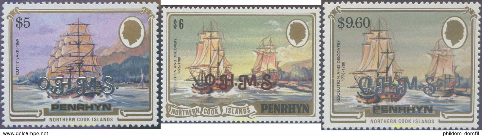 55107 MNH PENRHYN 1987 BARCOS - Penrhyn