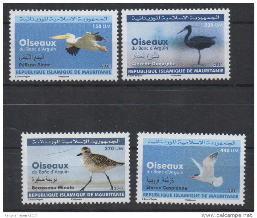 Mauritanie Mauretanien Mauritania 2011 Mi. 1191 - 1194 Faune Fauna Du Banc D'Arguin Oiseaux Birds Vögel MNH ** - Mauritanië (1960-...)