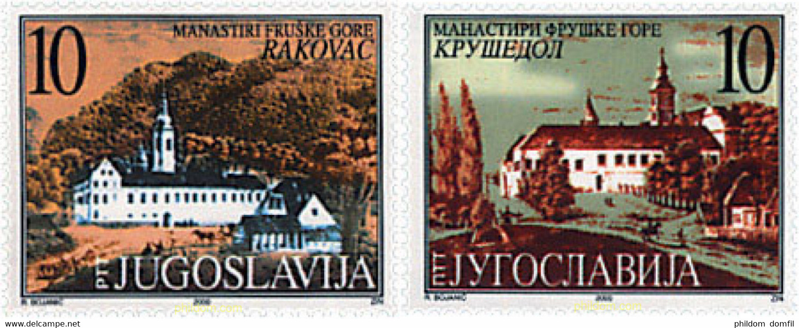 56982 MNH YUGOSLAVIA 2000 MONASTERIO DE FRUSKA GORA - Used Stamps