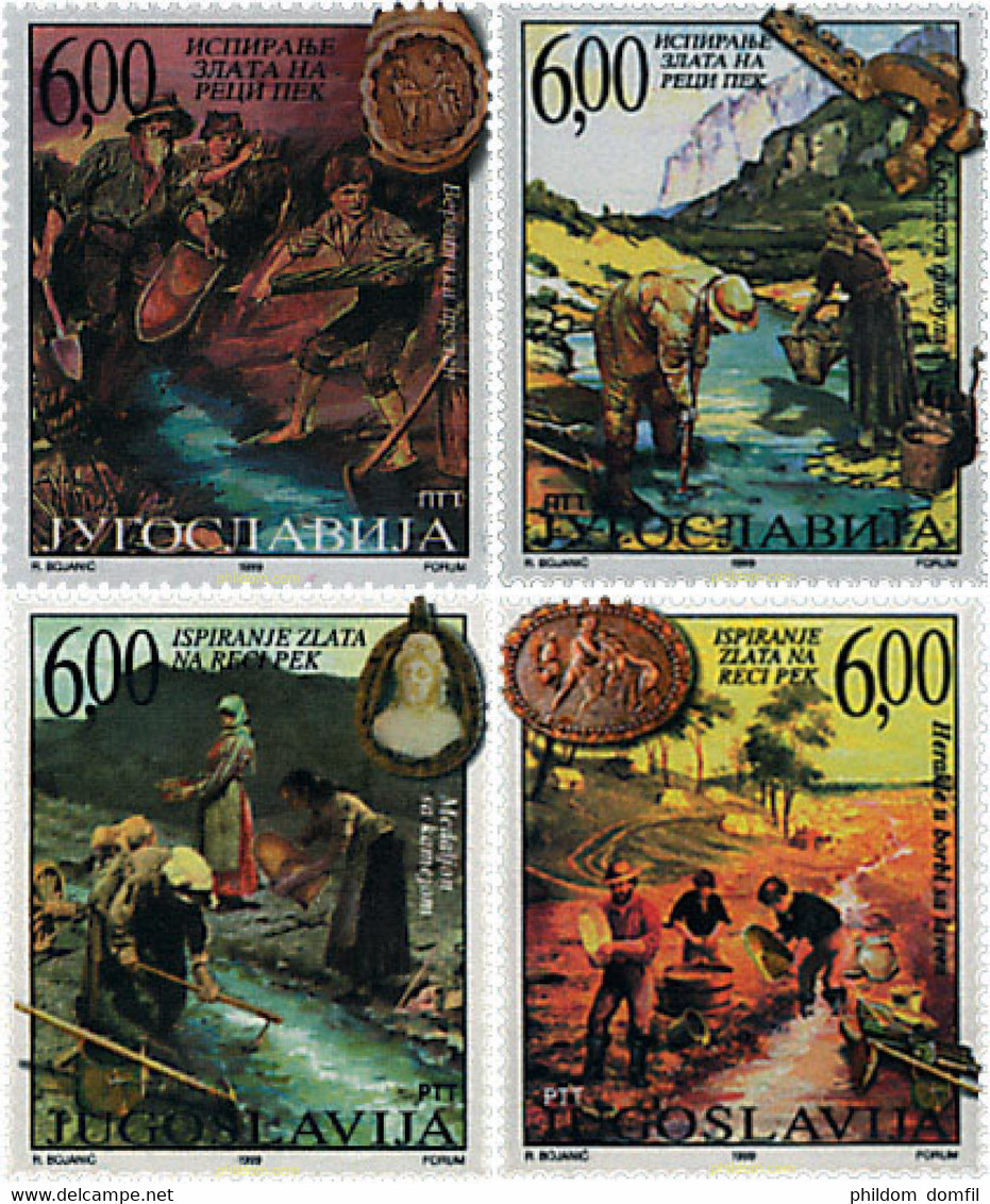56981 MNH YUGOSLAVIA 1999 EXPOSICION DE JOYAS Y CUADROS - Used Stamps