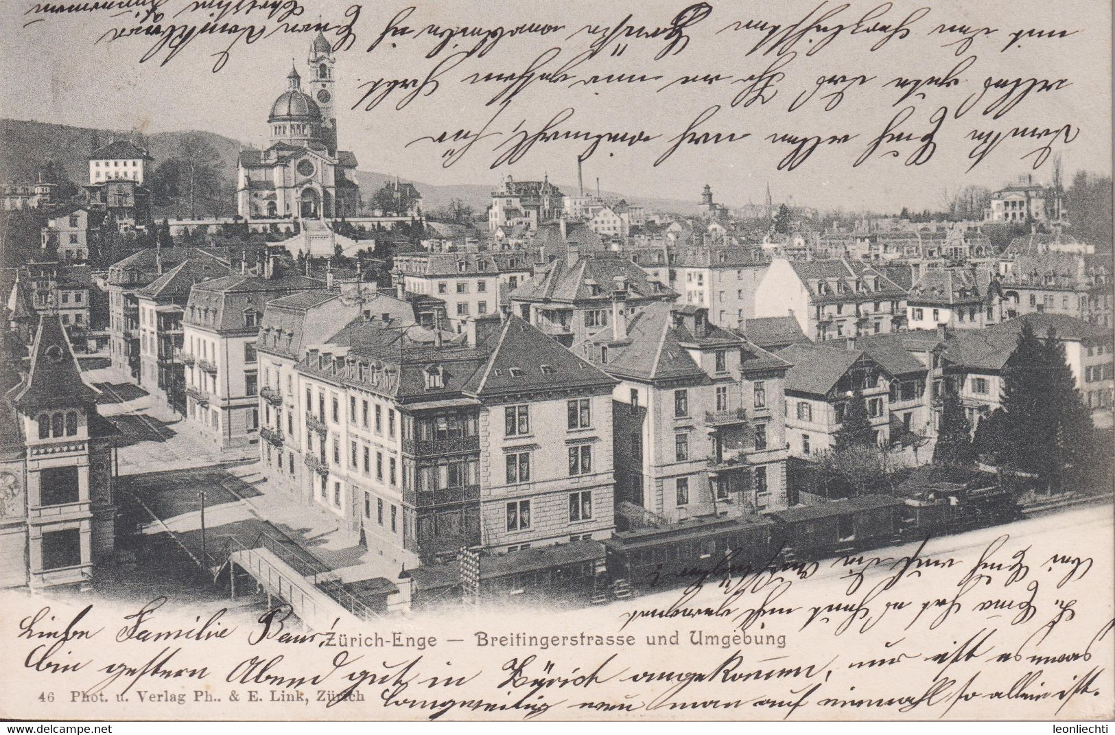 AK: Carte Postale, UPU.1906 Zürich-Enge - Breitlingerstrasse Und Umgebung . Gelaufen Von Zürich N. Stäfa - Stäfa