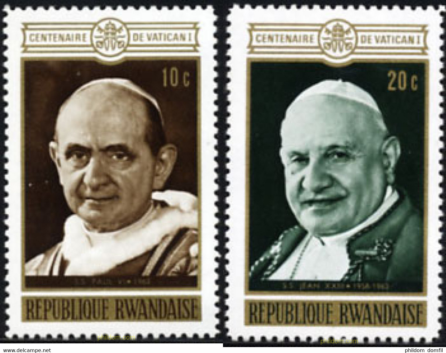 681630 MNH RUANDA 1970 CENTENARIO DEL CONCILIO DEL VATICANO I - 1970-1979