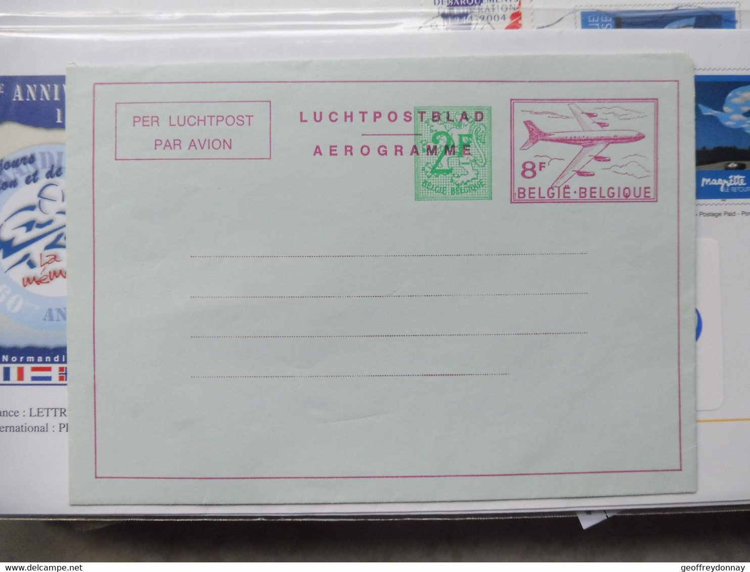 Entier Postal  Aerogramme Nerelandais Francais 8+2 Fr Mnh Neuf ** - Luchtpostbladen