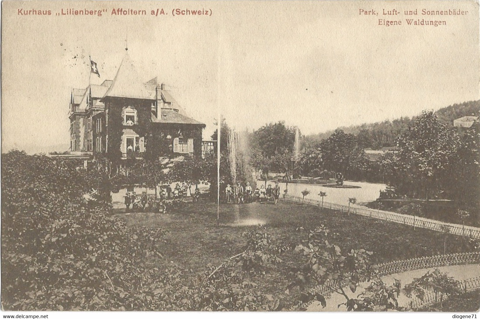 Kurhaus Lilienberg Affoltern Am Albis 1909 Belebt - Affoltern