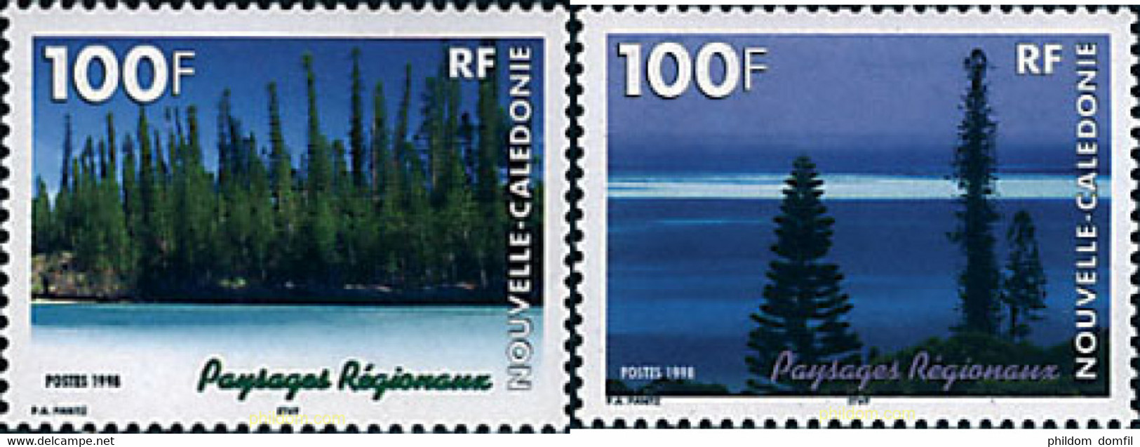 60231 MNH NUEVA CALEDONIA 1998 PAISAJES REGIONALES - Usati