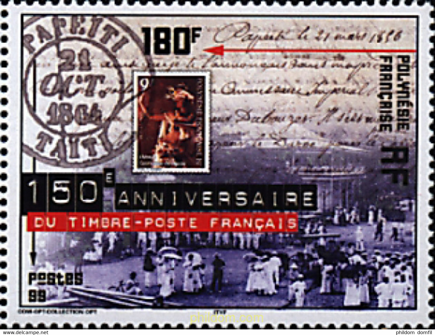 60589 MNH POLINESIA FRANCESA 1999 150 ANIVERSARIO DEL SELLO FRANCES - Oblitérés