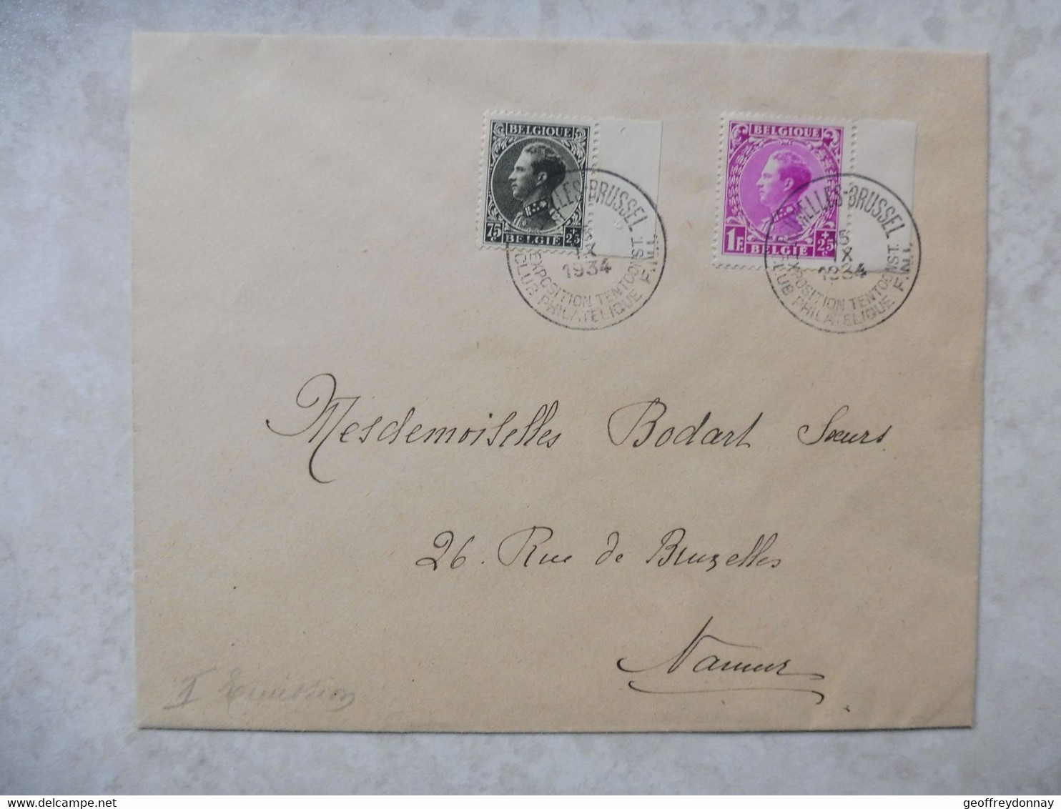 Belgique Belgie 390/392 Gestempelt Oblitéré Bruxelles 1934  Rare Sur Lettre - 1934-1935 Léopold III