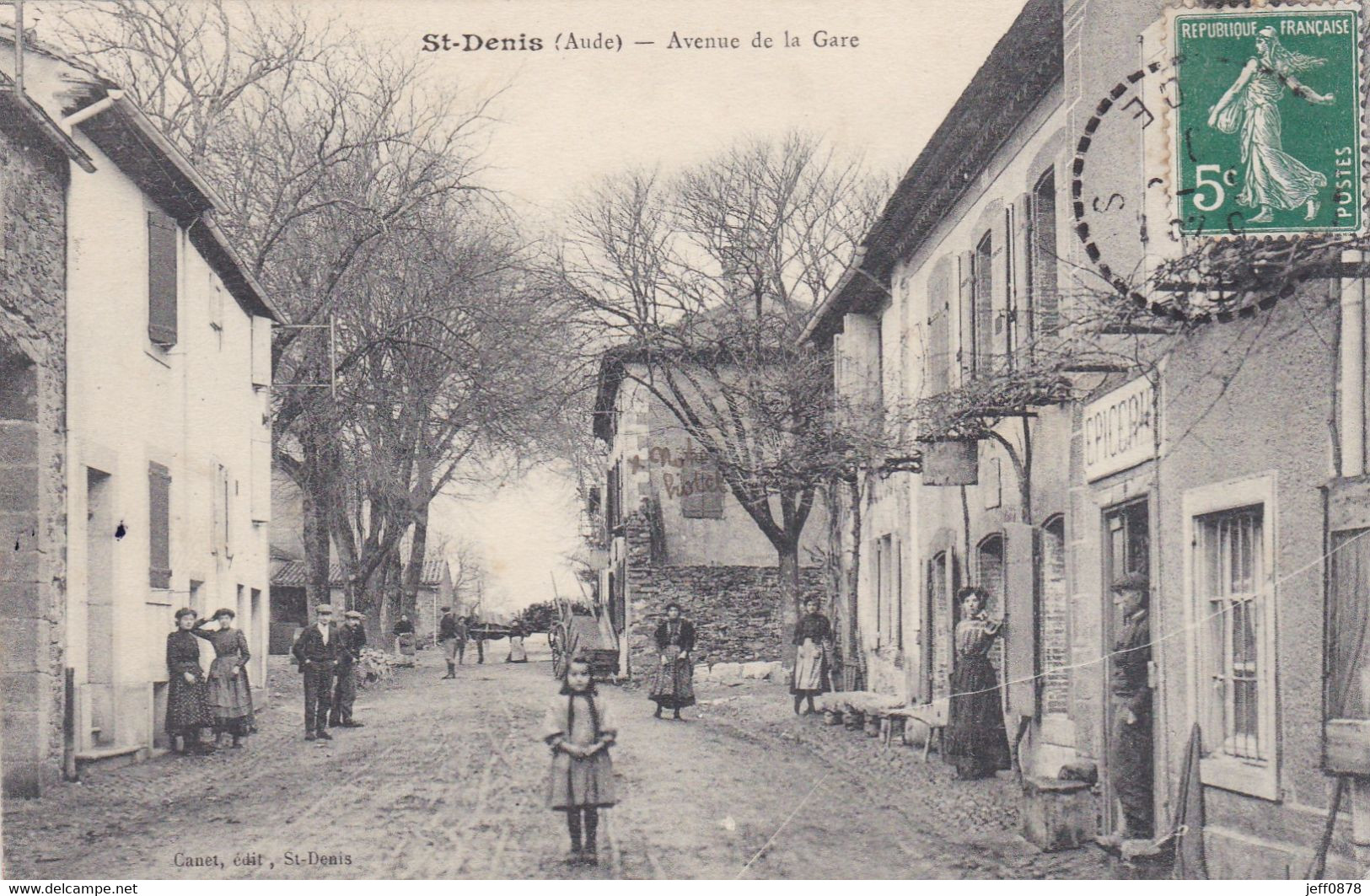 11 - AUDE - SAINT DENIS - Avenue De La Gare - 1910 - Très Bon état - Sigean