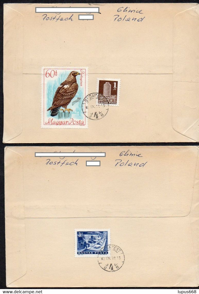 Ungarn 1968, 1969 MiNr. 2465/ 2471  Auf 3 R- Briefen/letters   Gemälde Ital. Meister - Lettres & Documents