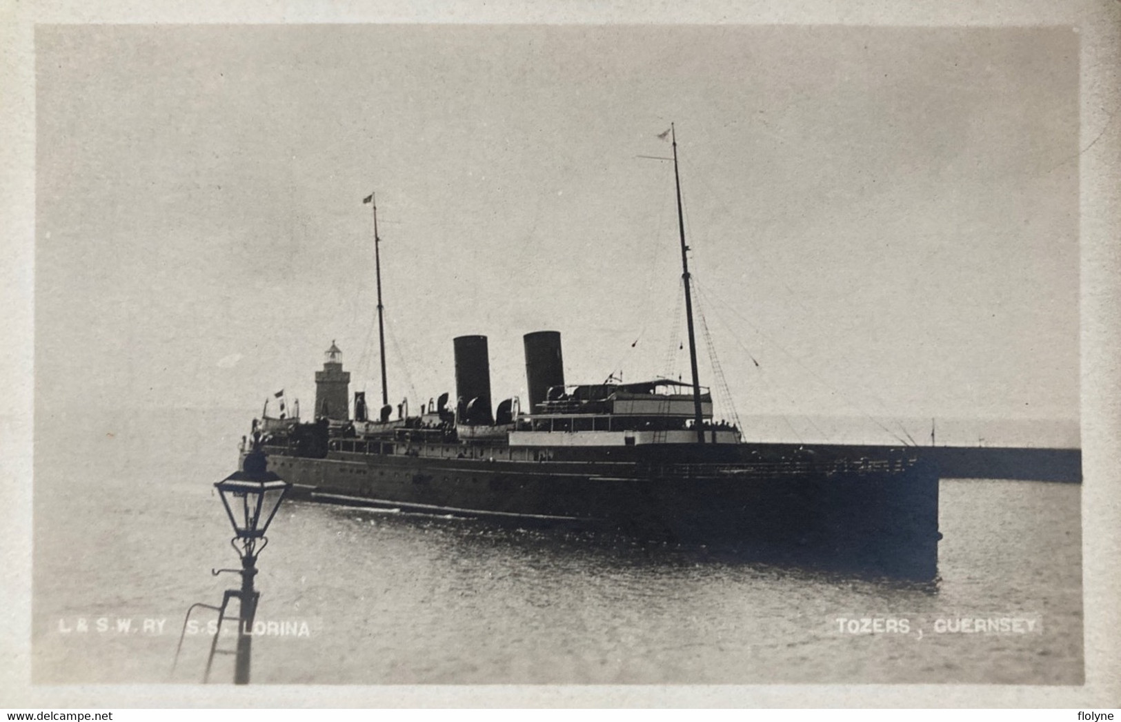 Guernsey - Guernesey - Carte Photo - Bateau Steamer Navire Vapeur L&S S.W RY SS LORINA - Tozers - United Kingdom - Guernsey