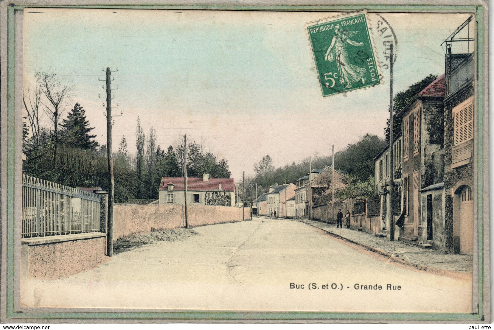 CPA - (78) BUC - Aspect De La Grande Rue En 1909 - Carte Colorisée - Buc