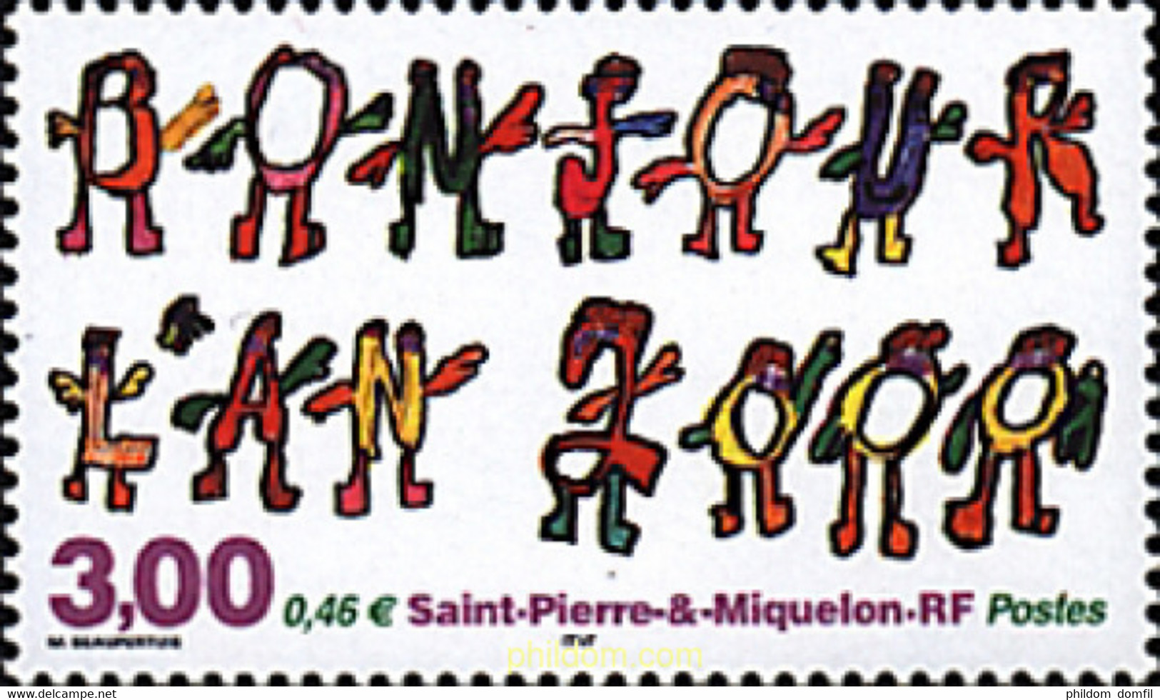 70015 MNH SAN PEDRO Y MIQUELON 2000 EL AÑO 2000 - Oblitérés