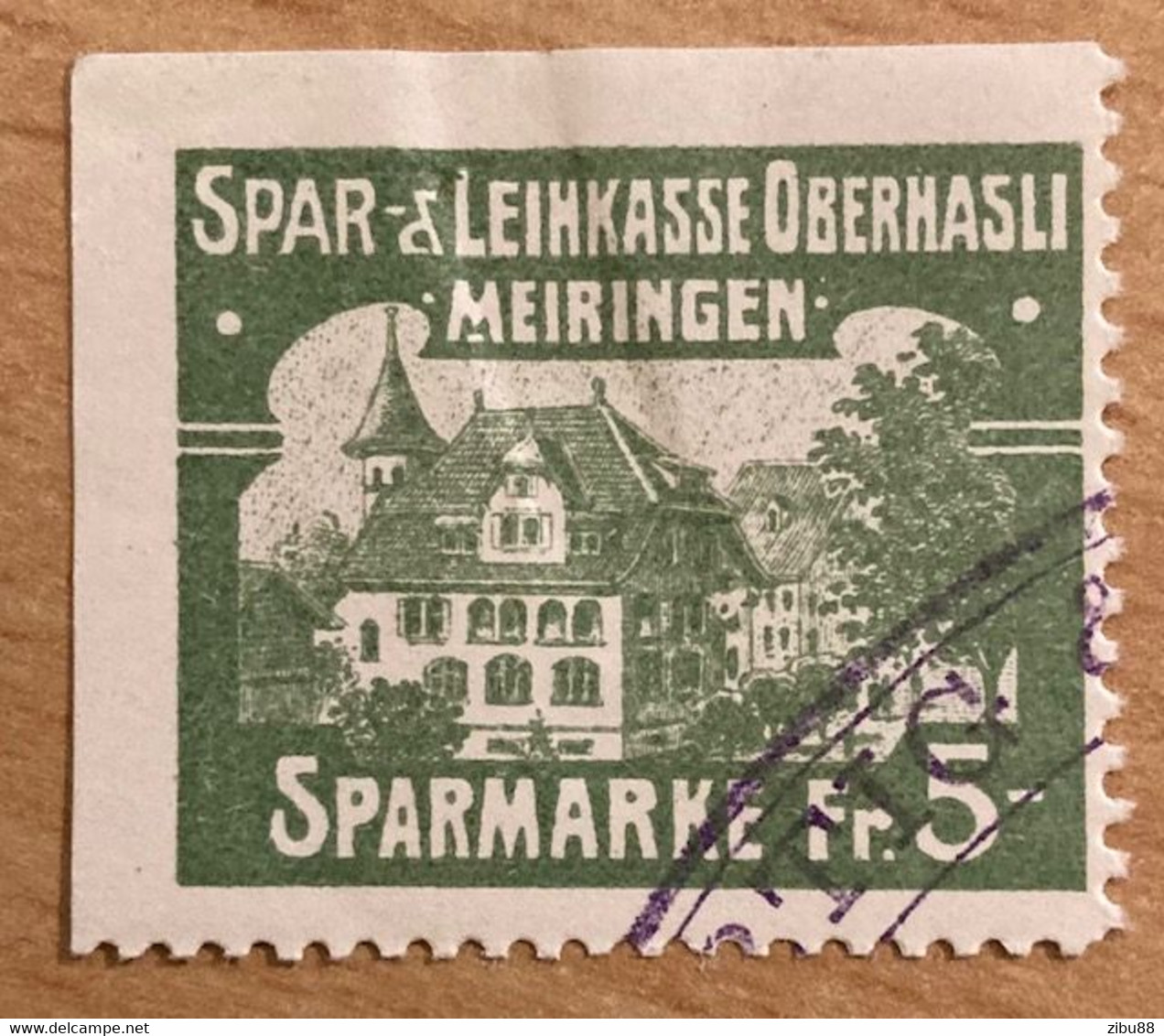 Sparmarke Spar- & Leihkasse Oberhasli Meiringen - Steuermarken