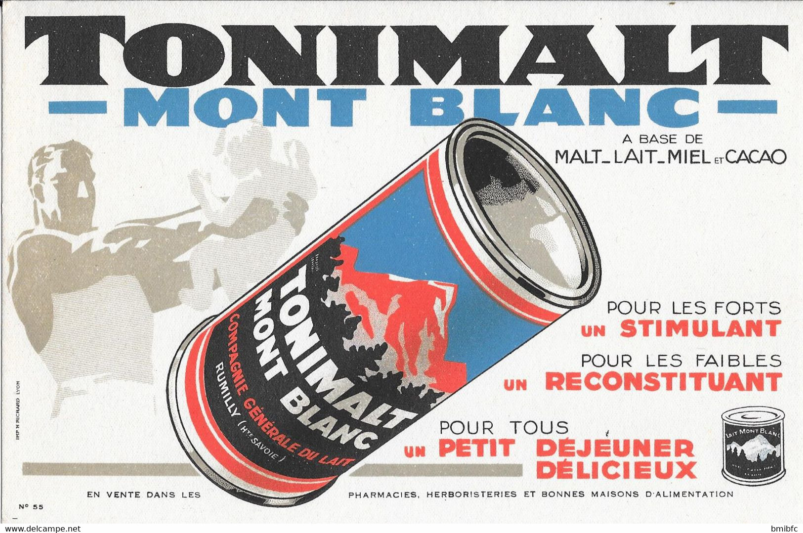 ** Buvard - TONIMALT - MONT BLANC - Produits Laitiers