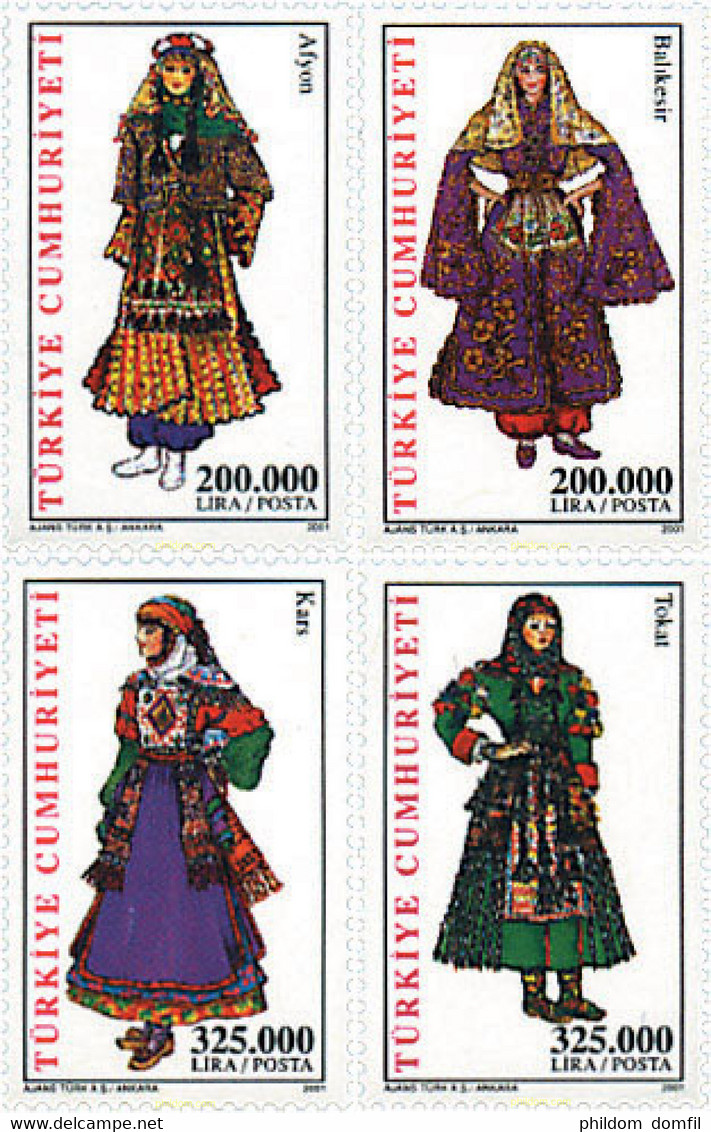 78253 MNH TURQUIA 2001 TRAJES REGIONALES - Collezioni & Lotti