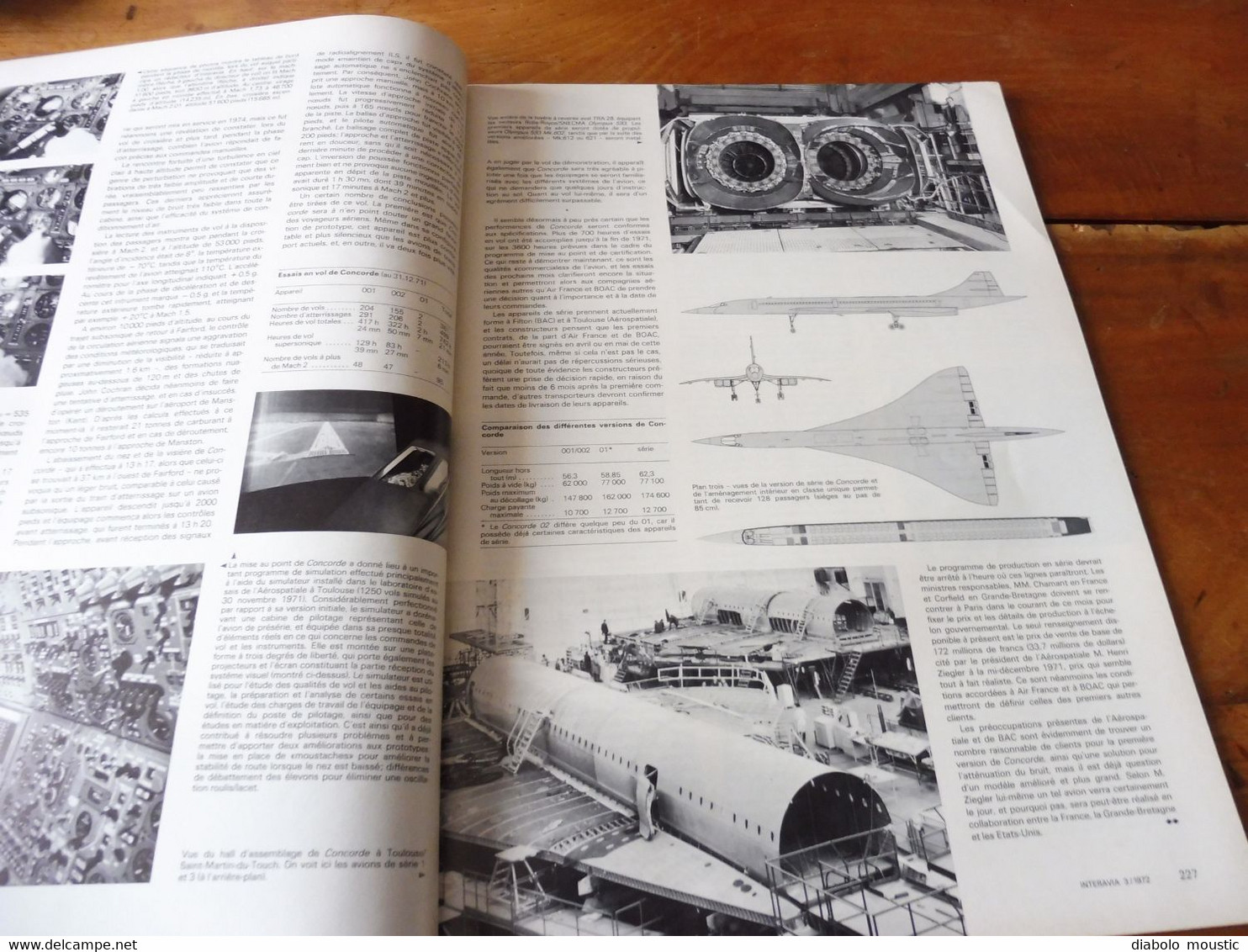 1972 INTERAVIA   (aviation ) - Le CONCORDE,  Le Missile Crotale Et Ses Concurrents ; Etc - Aviation