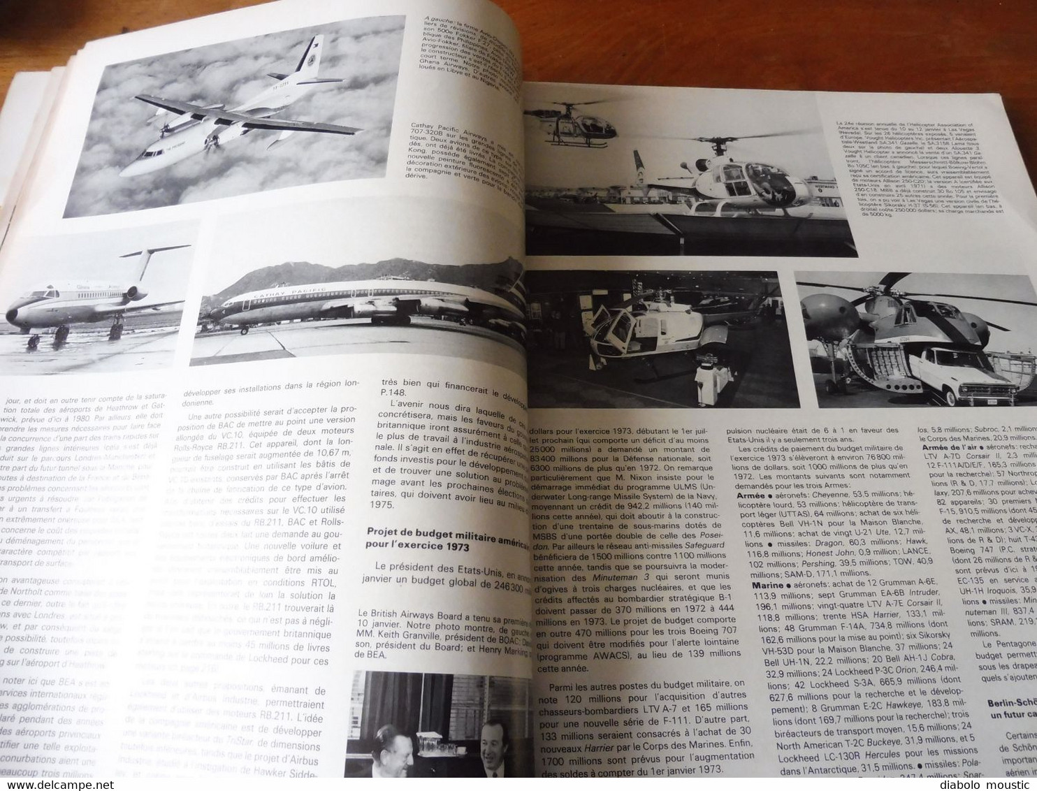 1972 INTERAVIA   (aviation ) - Le CONCORDE,  Le missile Crotale et ses concurrents ; Etc