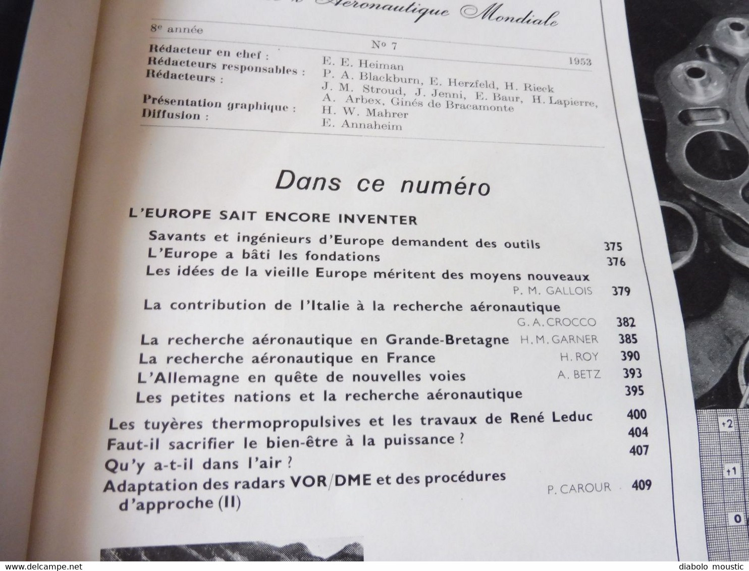 1953 INTERAVIA   (aviation ) - Les Travaux De René Leduc , Choisir Entre La Puissance Et Le Bien-être  ; Etc - Aviazione