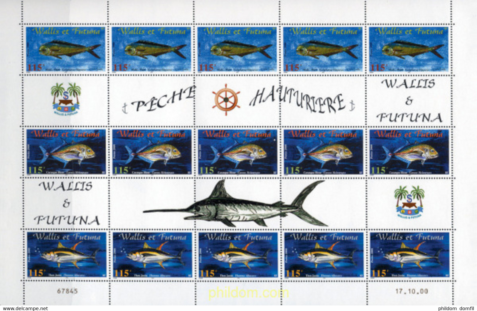 144411 MNH WALLIS Y FUTUNA 2000 FAUNA MARINA - Used Stamps